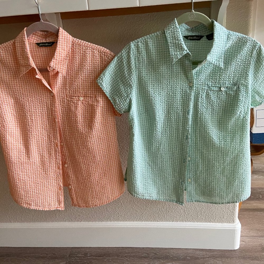 Eddie Bauer Seersucker Blouses